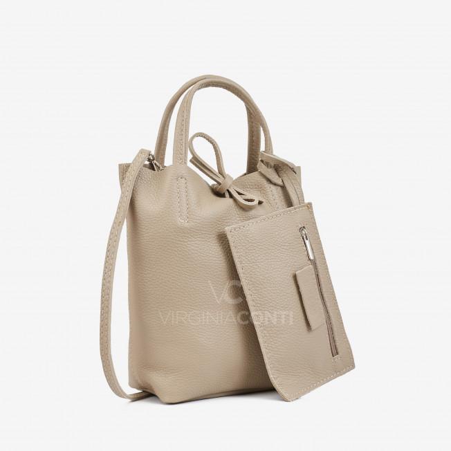 Шоппер Virginia Conti кольору світлий тауп