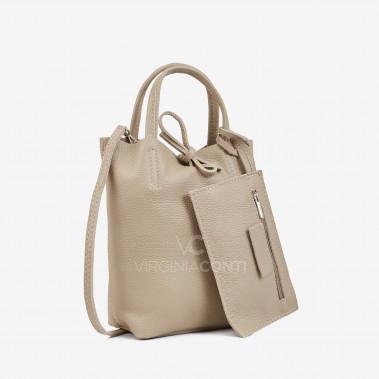 Шоппер Virginia Conti кольору світлий тауп