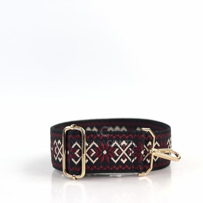 Ремінець для сумки темно-червоний