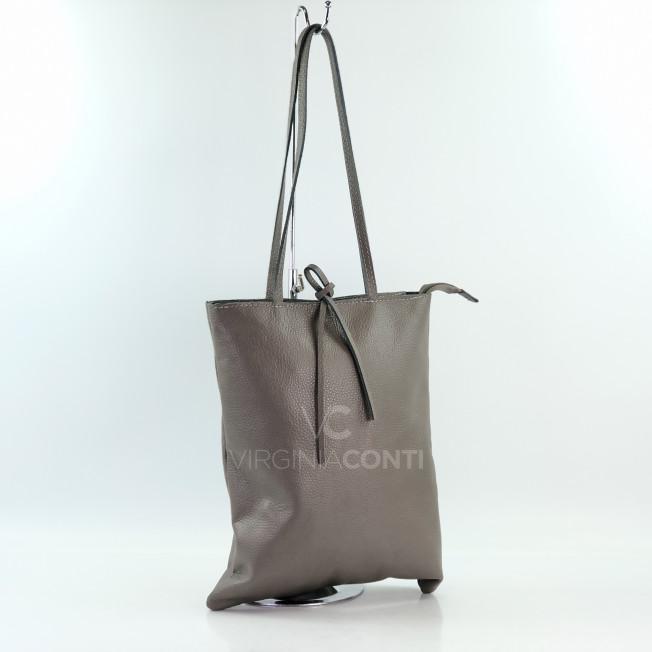 Шоппер Virginia Conti кольору сірий камінь