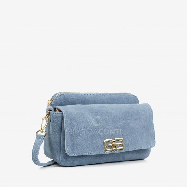 Сумка через плече (крос-боді) Virginia Conti джинсового кольору