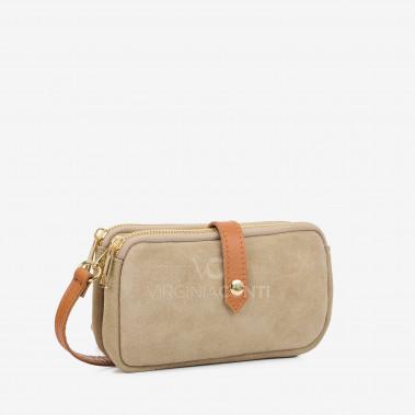 Клатч Virginia Conti кольору світлий тауп