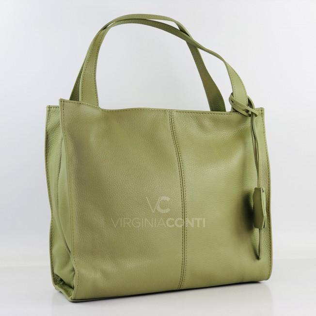 Шоппер Virginia Conti кольору світлий хакі