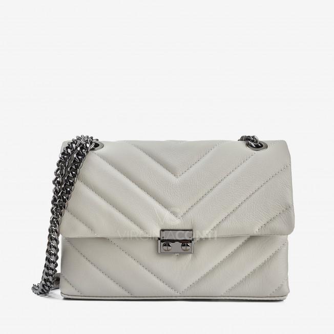 Сумка через плече (крос-боді) Virginia Conti світло-сіра