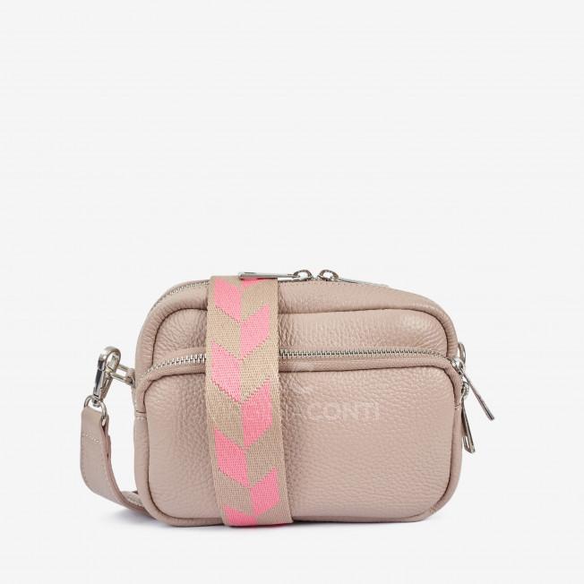 Сумка через плече (крос-боді) Virginia Conti кольору пудри