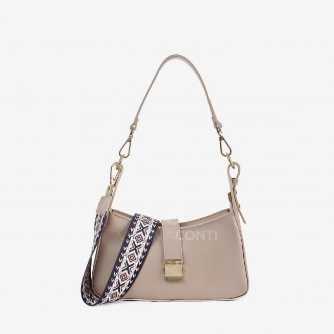 Сумка через плече (крос-боді) Virginia Conti кольору пудри