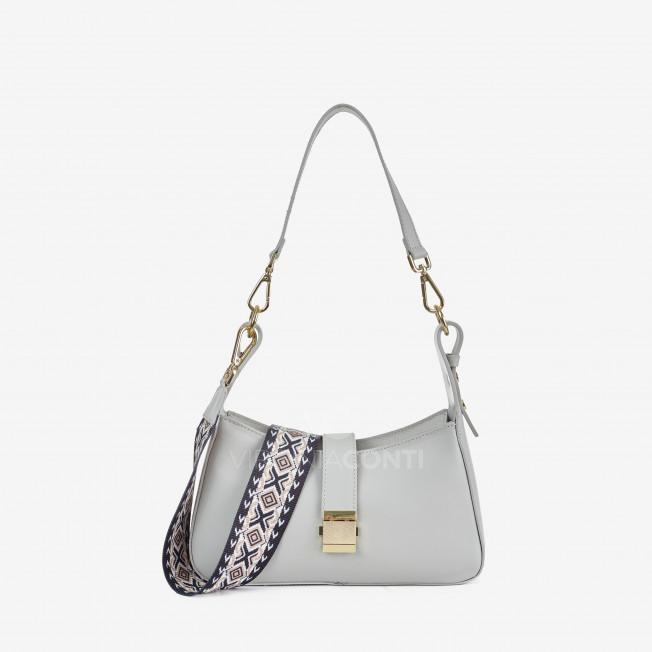 Сумка через плече (крос-боді) Virginia Conti світло-сіра