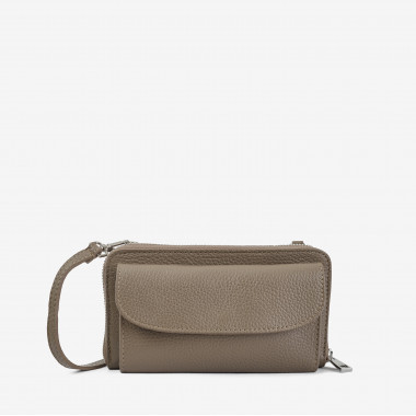 Гаманець з чохлом для телефону Virginia Conti кольору темний тауп