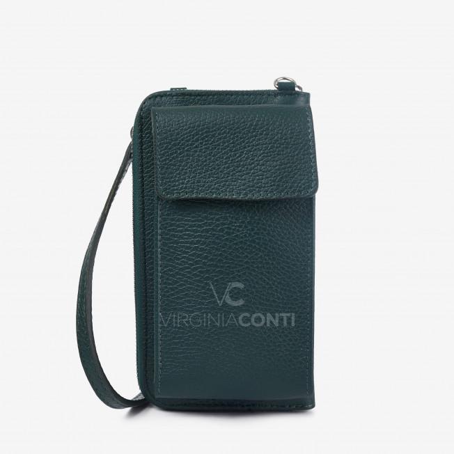 Кошелек с чехлом для телефона Virginia Conti темно-зеленый