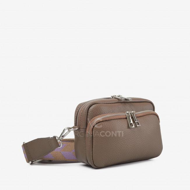 Сумка через плече (крос-боді) Virginia Conti кольору темний тауп