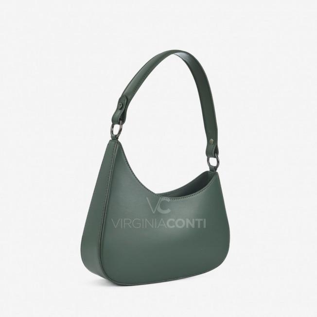 Сумка-багет Virginia Conti темно-зелена