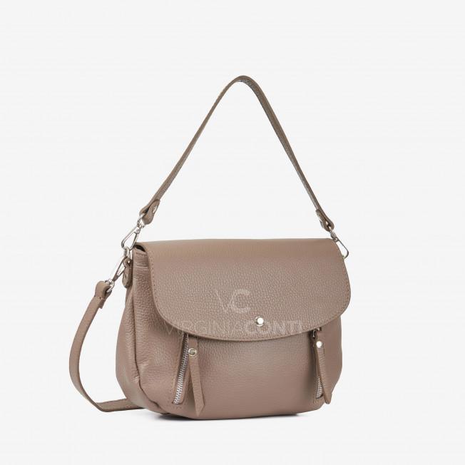 Сумка через плече (крос-боді) Virginia Conti кольору темний тауп