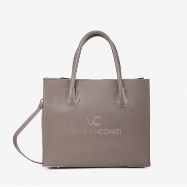 Шоппер Virginia Conti кольору темний тауп