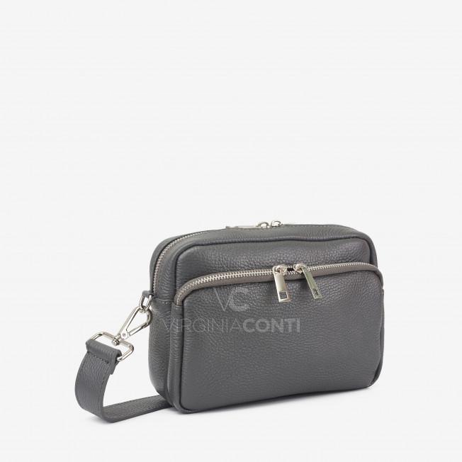 Сумка через плече (крос-боді) Virginia Conti темно-сіра