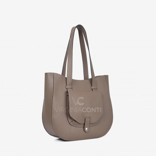 Сумка на плече Virginia Conti кольору темний тауп