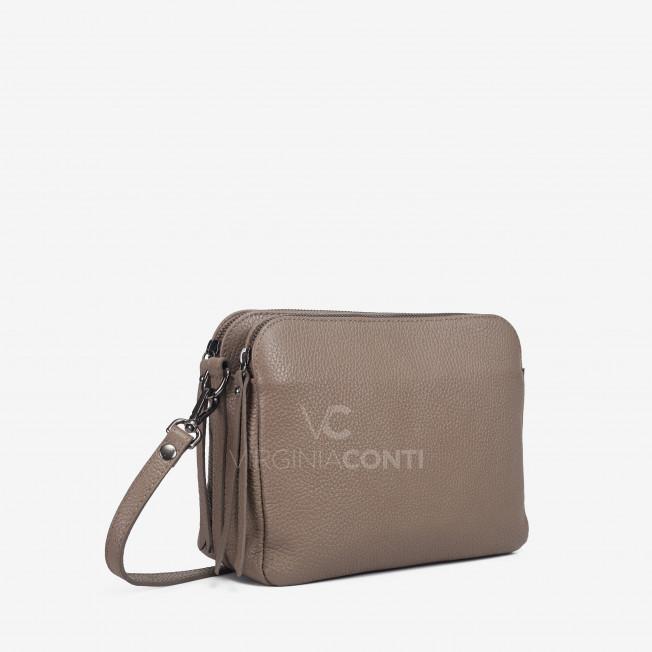 Сумка через плече (крос-боді) Virginia Conti кольору темний тауп