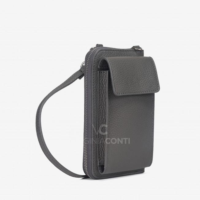Гаманець з чохлом для телефону Virginia Conti темно-сірий