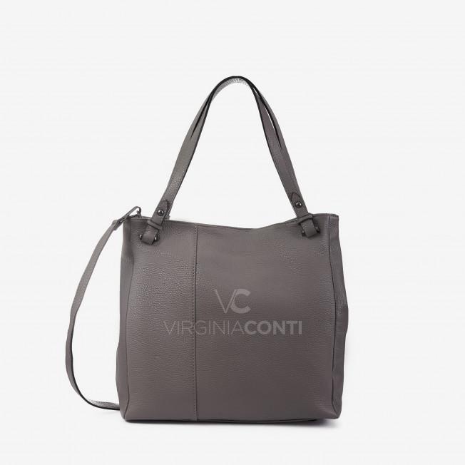 Шоппер Virginia Conti кольору сірий камінь