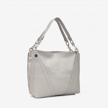 Сумка на плече Virginia Conti світло-сіра