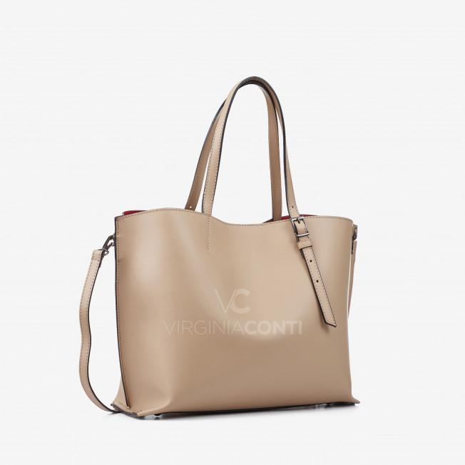 Шоппер Virginia Conti кольору світлий тауп