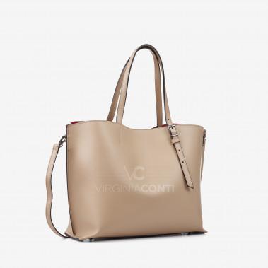 Шоппер Virginia Conti кольору світлий тауп