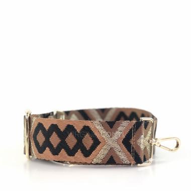 Ремінець для сумки темно-рудий