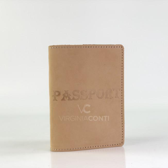 Обкладинка для паспорта Virginia Conti кольору світлий тауп