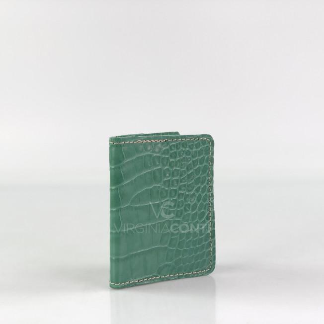 Обложка для ID паспорта Virginia Conti зеленая