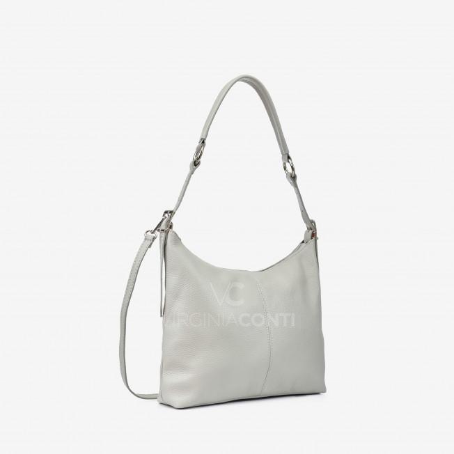 Сумка на плече Virginia Conti світло-сіра