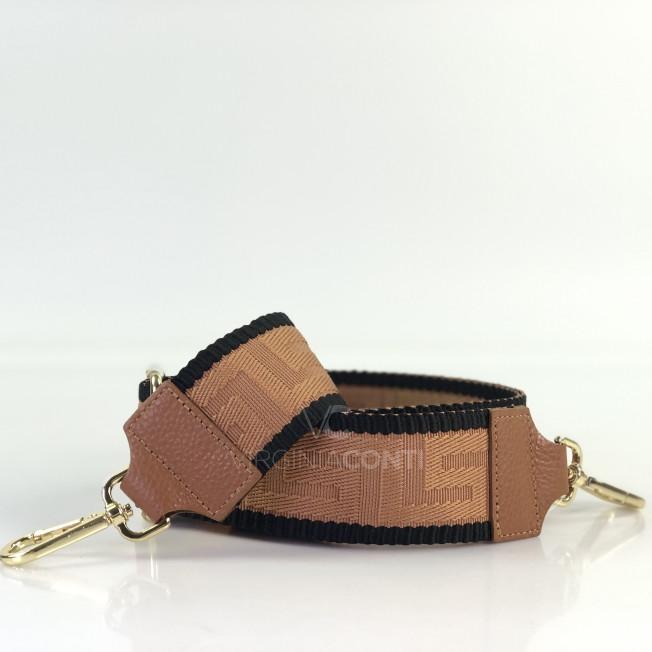 Ремінець для сумки темно-рудий