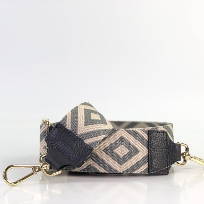 Ремінець для сумки темно-сірий