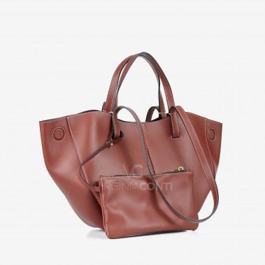 Шоппер Virginia Conti коньячный