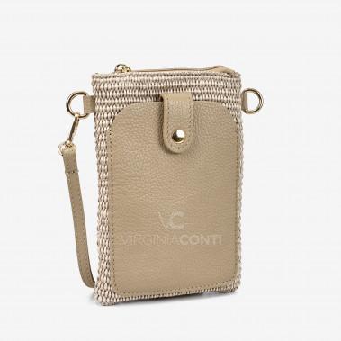 Сумка через плече (крос-боді) Virginia Conti кольору світлий тауп