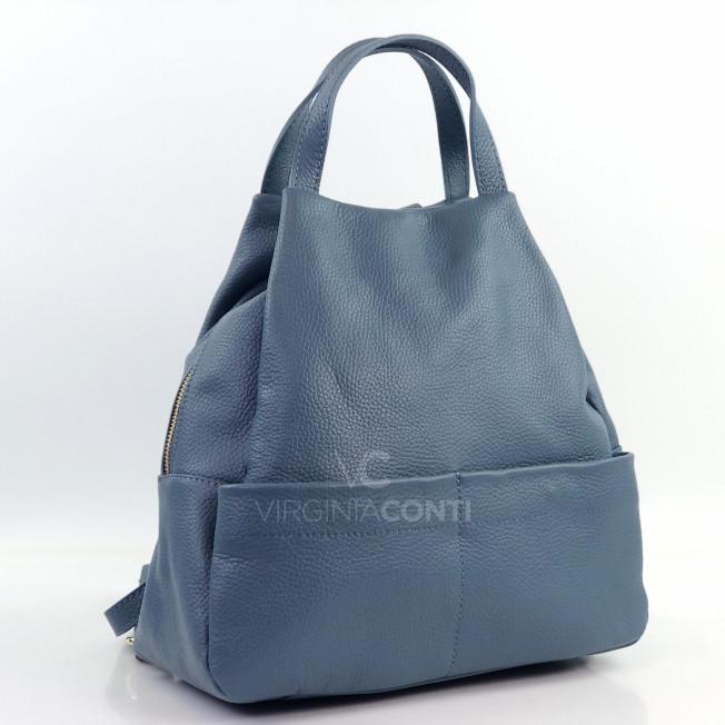 Сумка-рюкзак Virginia Conti джинсового кольору